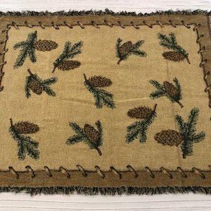 Vintage & New - Last One - Pine Cone Designed Throw Blanket Afghan - Rare - Soft